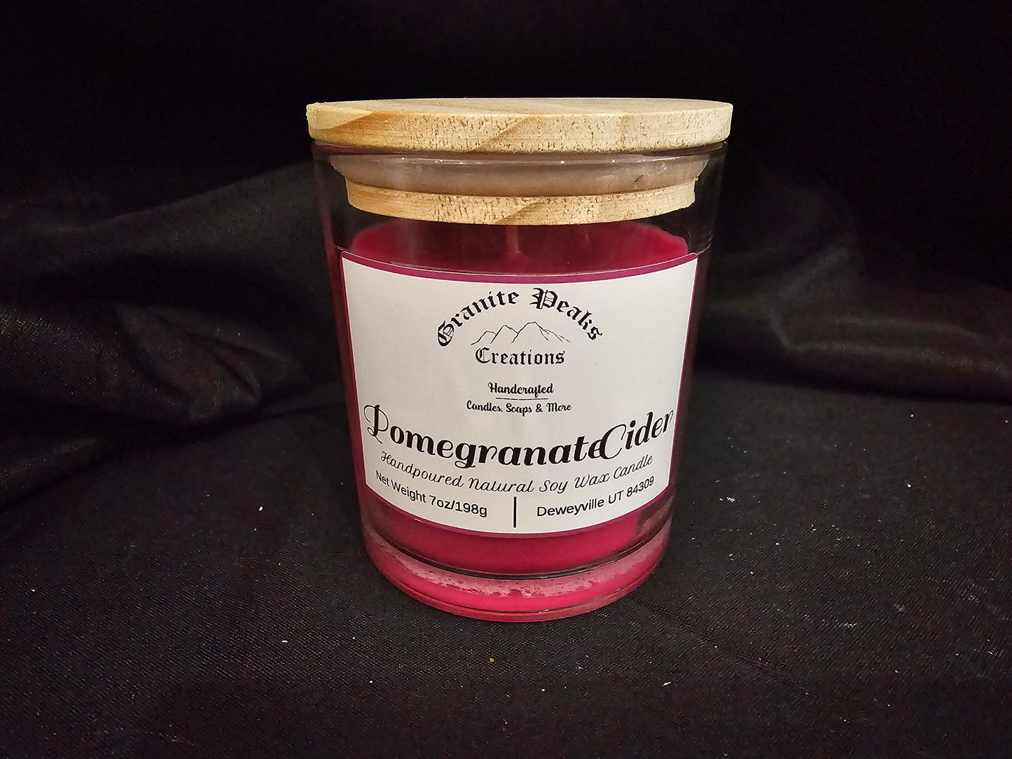 Pomegranate Cider Candle - 7oz Wood Top Tumbler