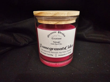 Pomegranate Cider Candle - 7oz Wood Top Tumbler